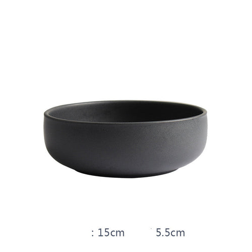 Nordic Ceramic Rice Bowl Steak Plate Deep Household Tableware Dish