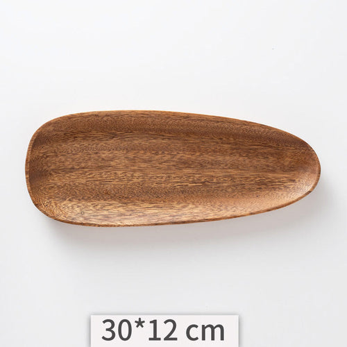 Acacia Wooden Tray Cake Tray Wooden Irregular Dinner Plate Homestay