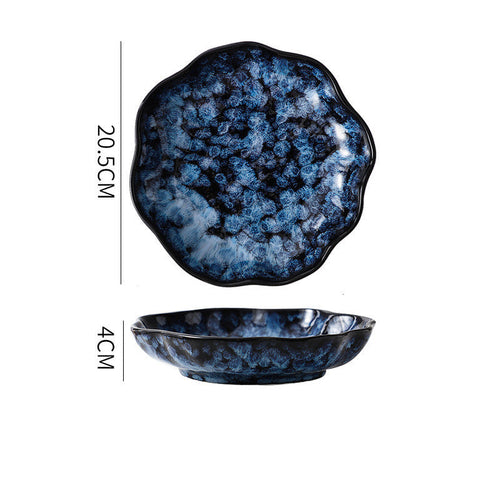 Blue Enchantress Tableware Set High-End Restaurant Plate Hotel