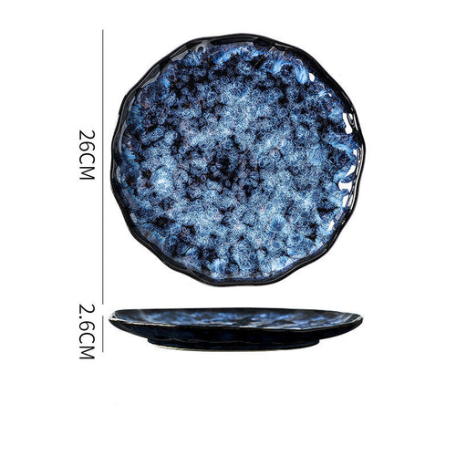 Blue Enchantress Tableware Set High-End Restaurant Plate Hotel