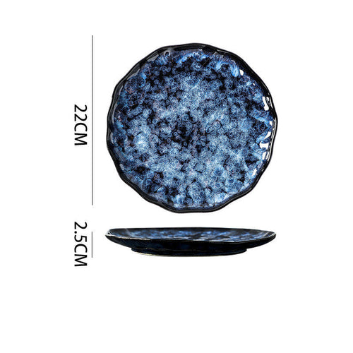 Blue Enchantress Tableware Set High-End Restaurant Plate Hotel