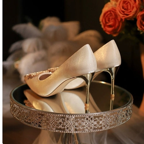 Elegant Stiletto Heels for Women's Bridal Party Shoes Xiuhe Gala Dress