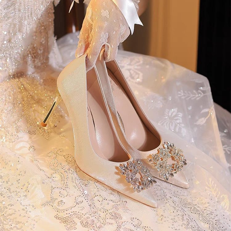 Elegant Stiletto Heels for Women's Bridal Party Shoes Xiuhe Gala Dress