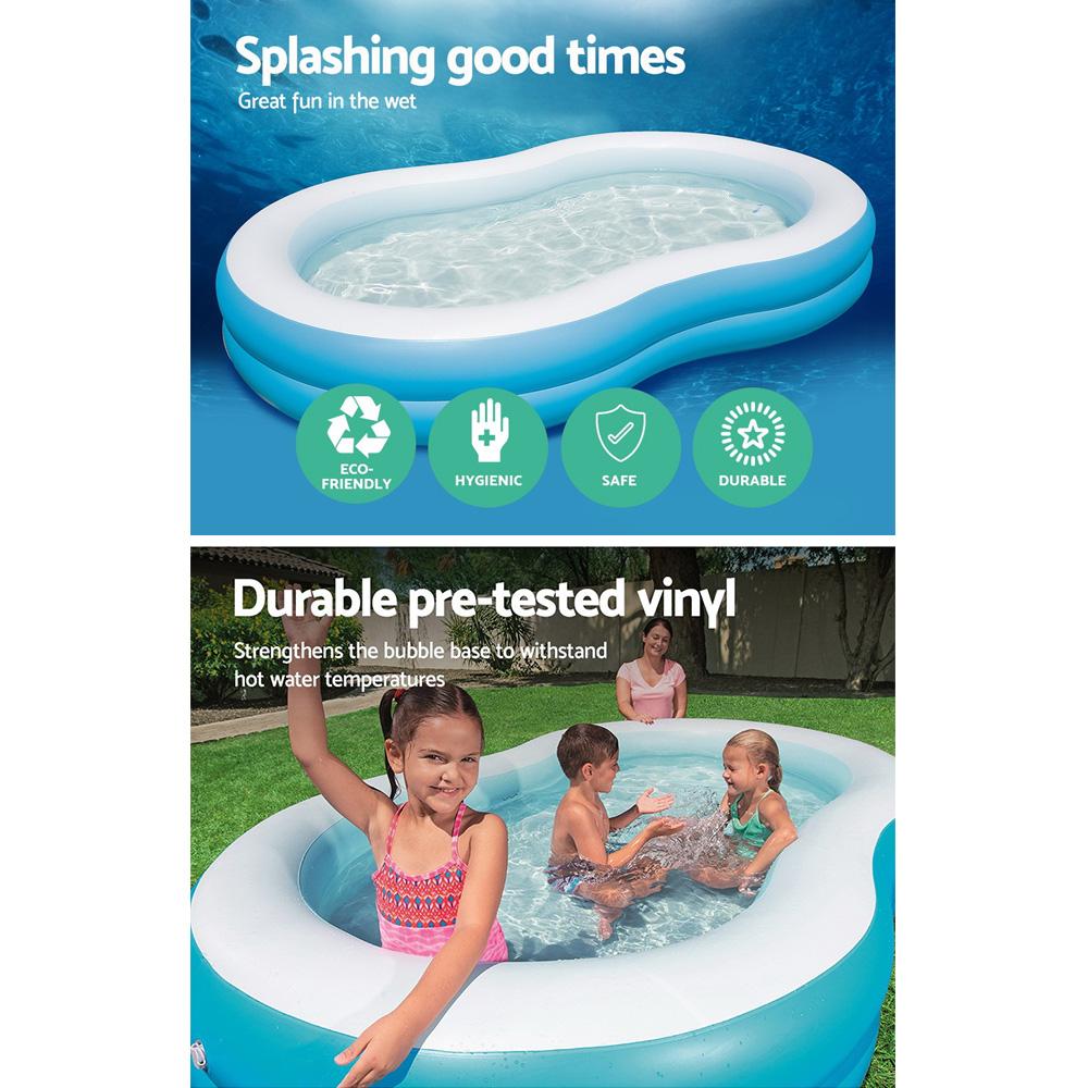 Bestway Kids Pool 262x157x46cm Inflatable Above Ground Swimming Pools