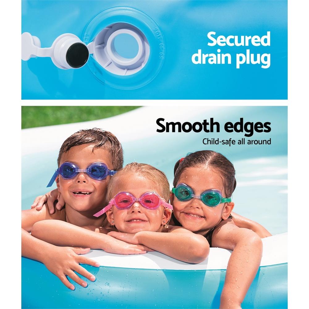 Bestway Kids Pool 262x157x46cm Inflatable Above Ground Swimming Pools
