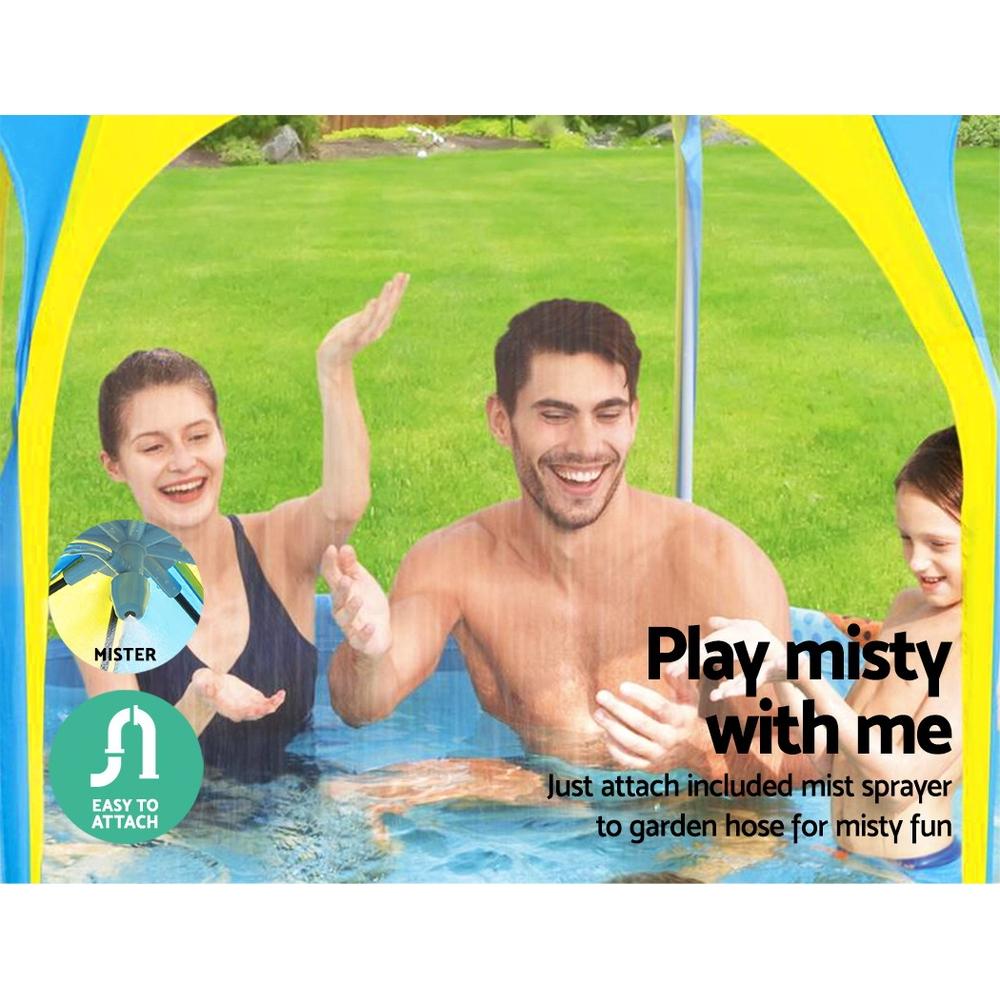 Bestway Kids Pool 244x51cm Steel Frame Swimming Play Pools Canopy