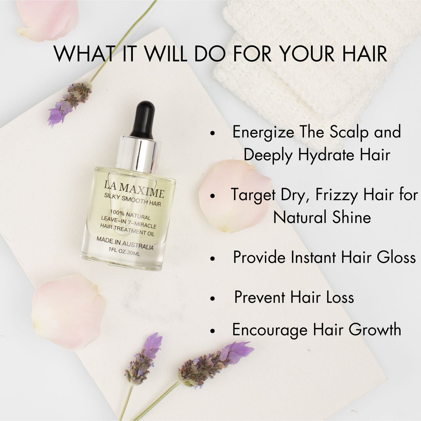 Silky smooth hair 100% natural