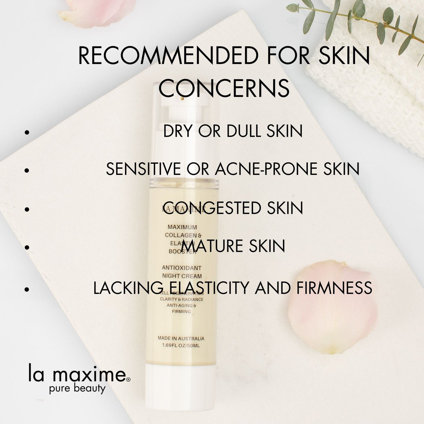 Maximum collagen & elastin booster antioxidant night cream