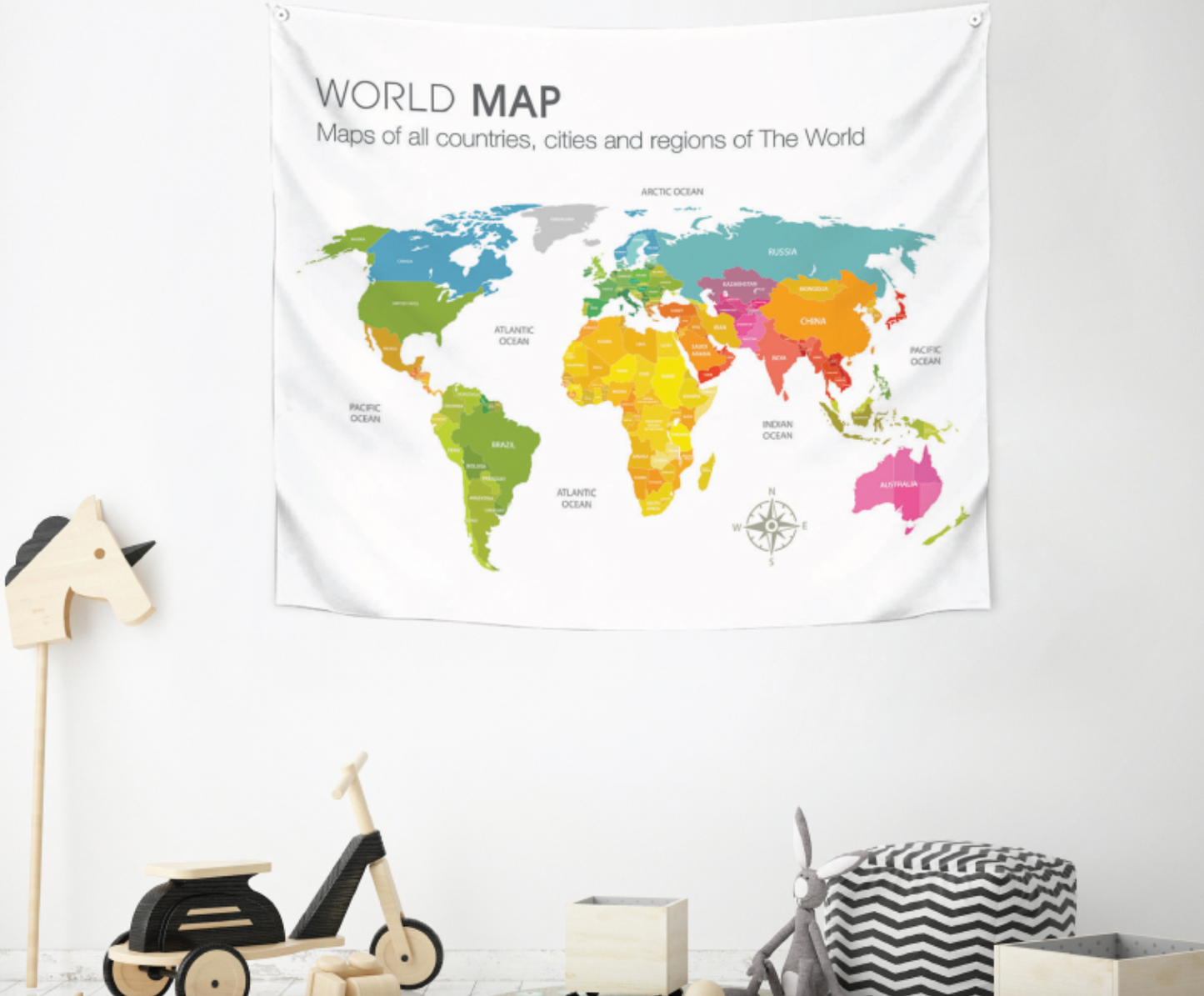 World Map 150cm x 130cm