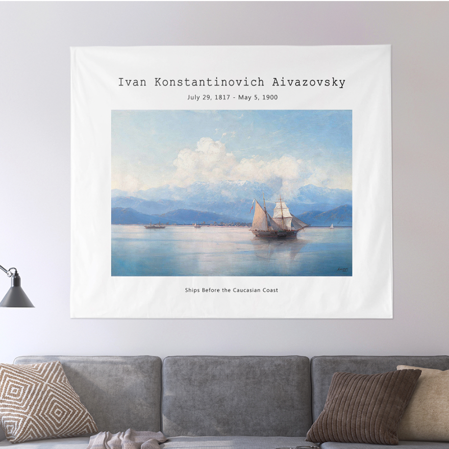 Ships before the caucasian coast (by Ivan Aivazovsky) 150cm x 130cm