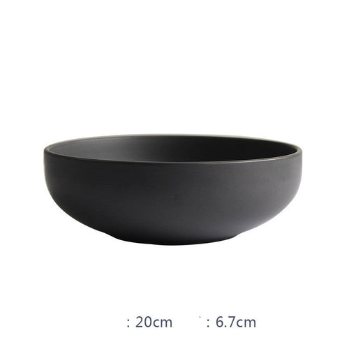 Nordic Ceramic Rice Bowl Steak Plate Deep Household Tableware Dish