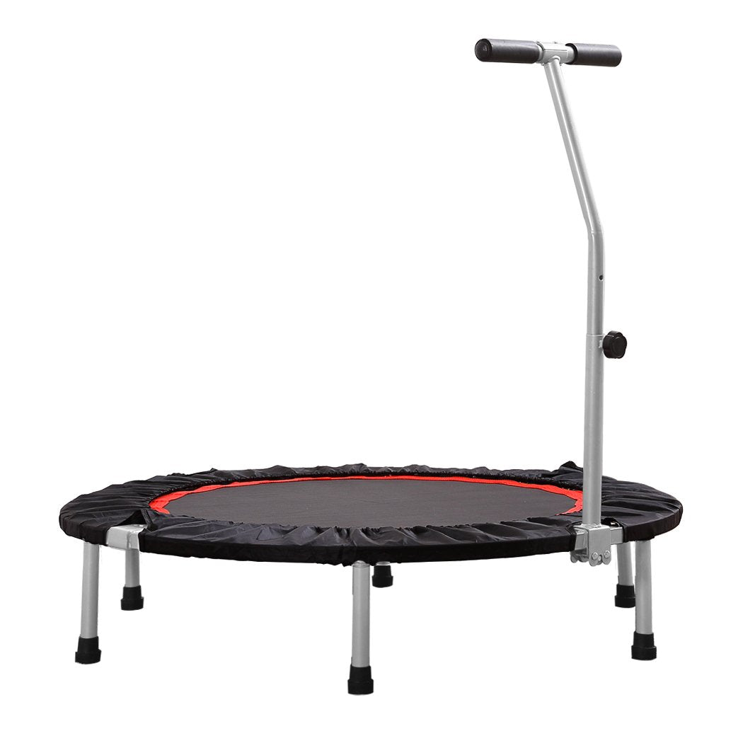40"" Fitness Trampoline Foldable Mini Rebounder Handrail Cardio