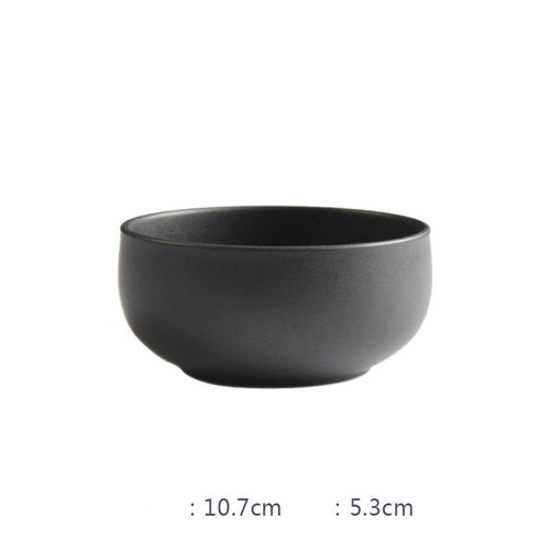 Nordic Ceramic Rice Bowl Steak Plate Deep  Household Tableware Dish