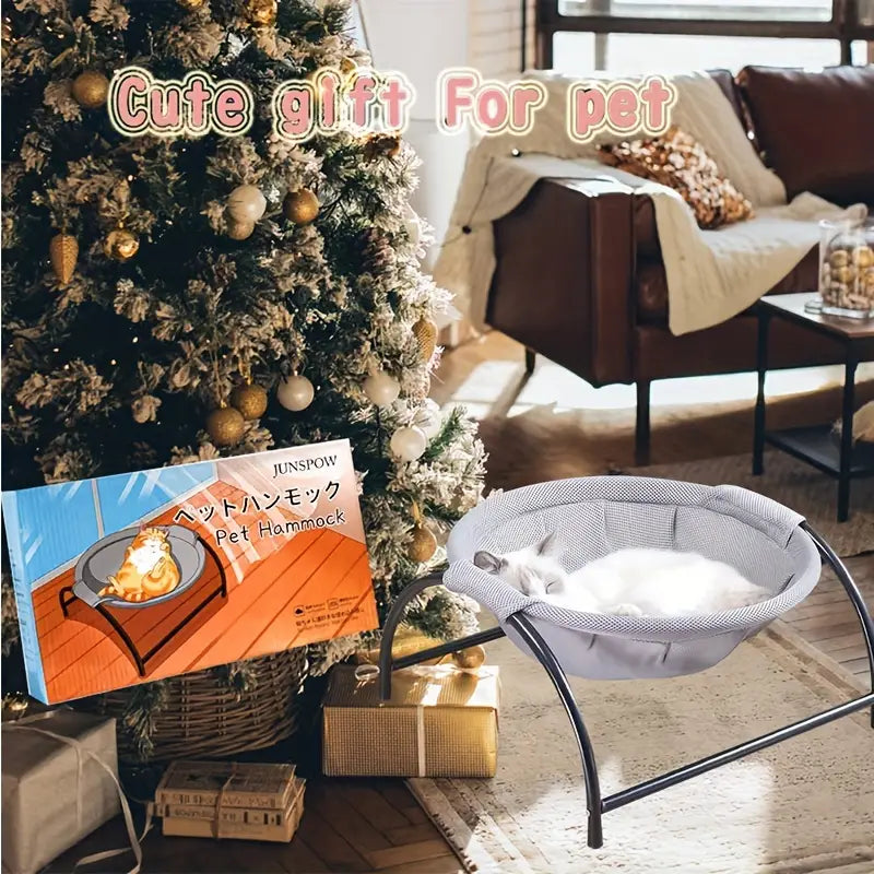 Cozy Cat Hammock Bed | Elevated Design, Breathable Mesh, Easy-Clean, Supports 15lbs-4
