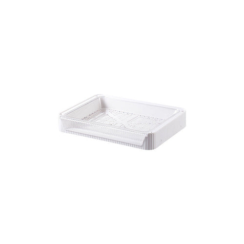 Kitchen Folding Storage Rack with Draining Basket Fruit Vegetable