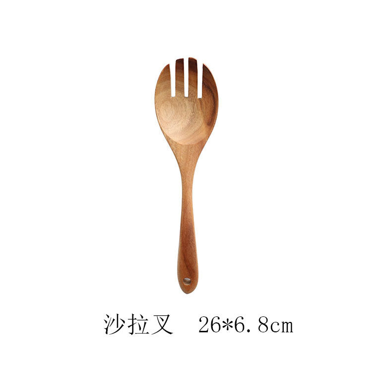 Teak Natural Wood Tableware Spoon Ladle Turner Rice Colander Soup