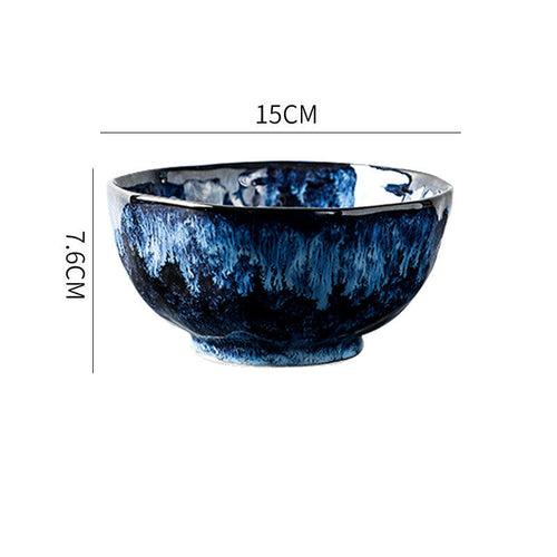 Blue Enchantress Tableware Set High-End Restaurant Plate Hotel