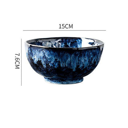 Blue Enchantress Tableware Set High-End Restaurant Plate Hotel