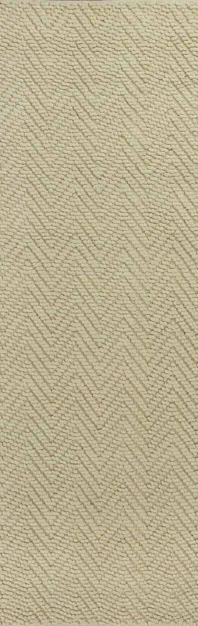 6inches x 9inches Ivory Plain Herringbone Woven Jute Indoor Area Rug