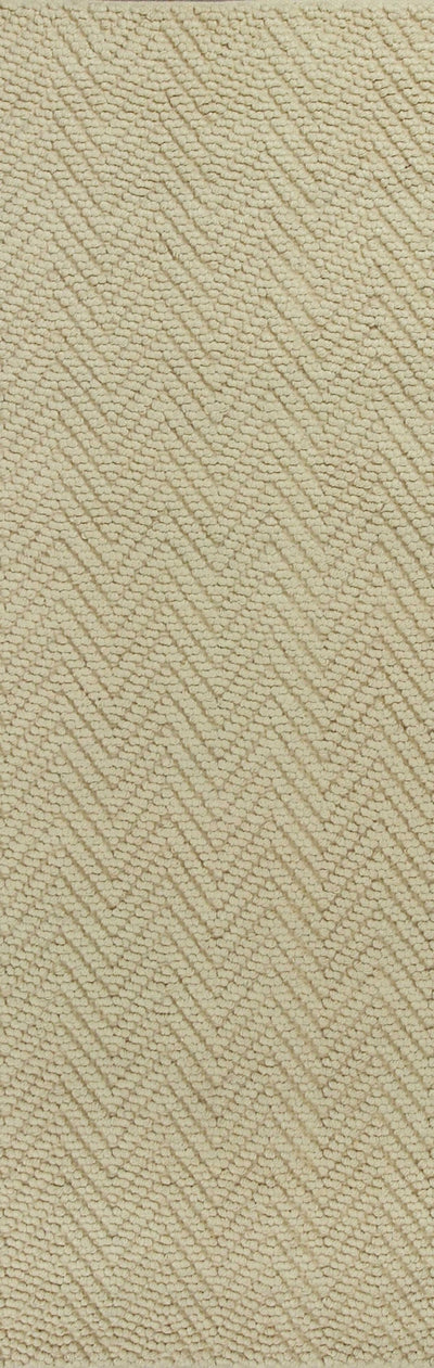 6inches x 9inches Ivory Plain Herringbone Woven Jute Indoor Area Rug