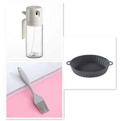 2 In 1 Oil Sprayer Bottle BBQ Cooking Oil Dispenser Olive Oil Pourers