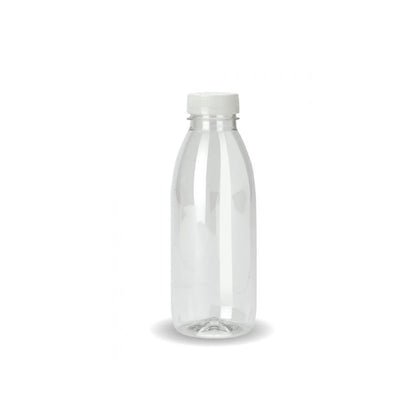 10x 300ml PET Juice Bottles + Tamper Evident Caps