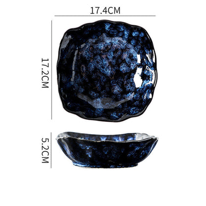 Blue Enchantress Tableware Set High-End Restaurant Plate Hotel