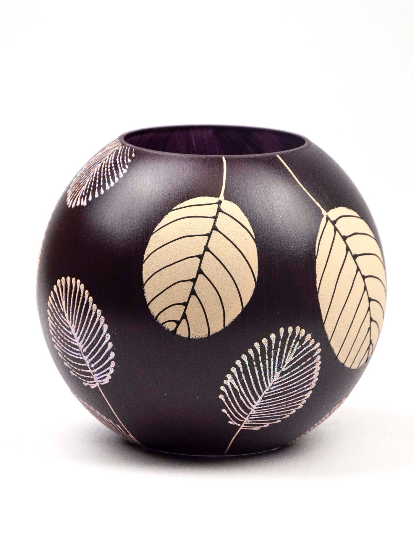 Hand Painted Glass Vase