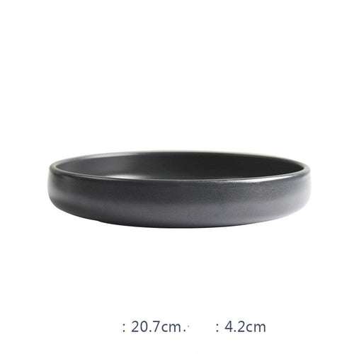 Nordic Ceramic Rice Bowl Steak Plate Deep  Household Tableware Dish