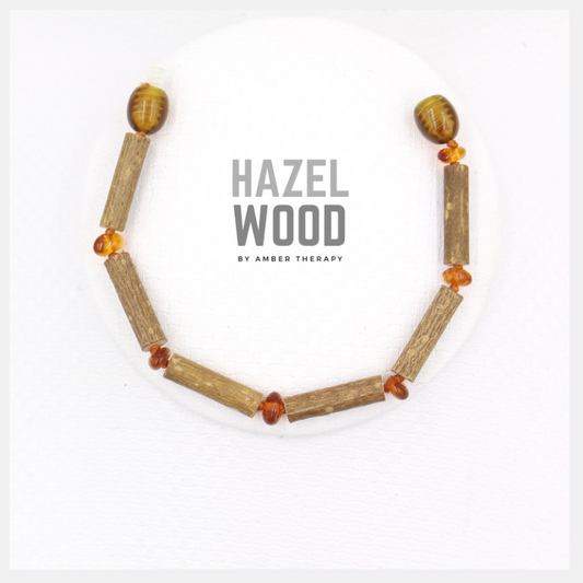 Child Toffee Amber & Hazelwood Anklet-0