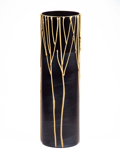 Floor Burgundy Art Decorative Glass vase