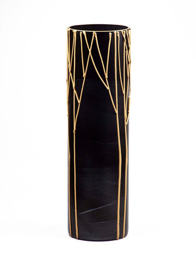 Floor Burgundy Art Decorative Glass vase