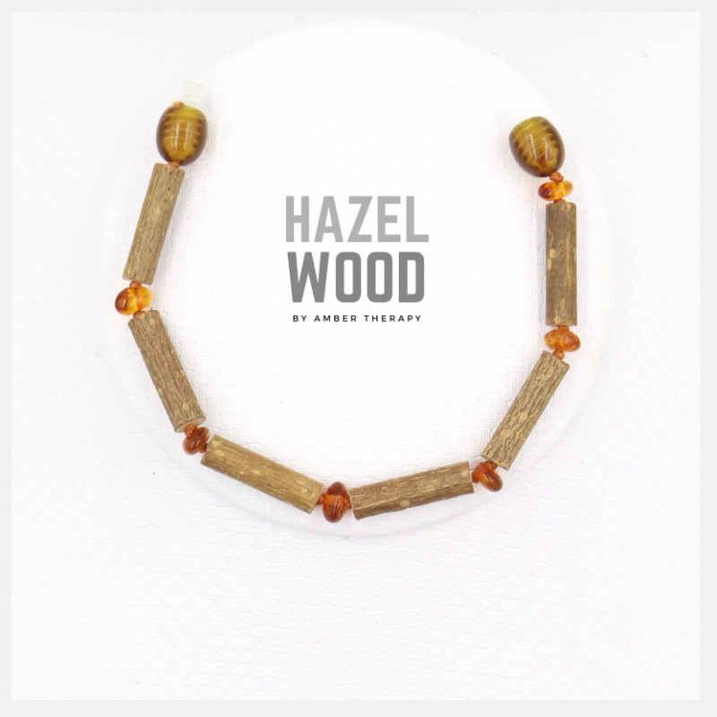 Child Toffee Amber & Hazelwood Anklet-0