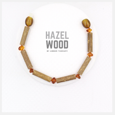 Child Toffee Amber & Hazelwood Anklet-0