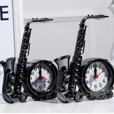 Jazz Instrument Timepiece Innovative Room Clock Decor