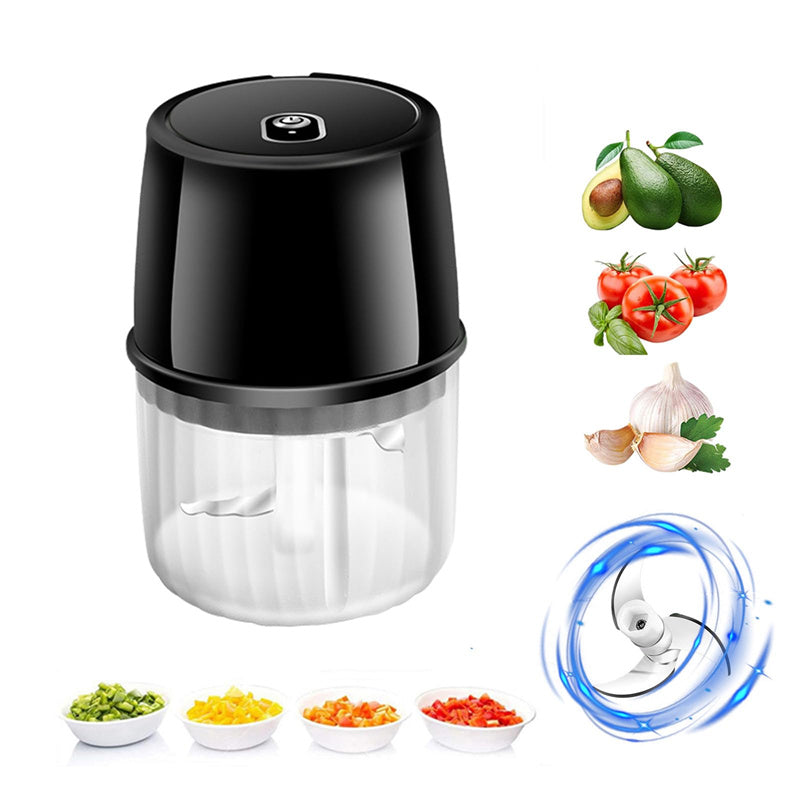 Handheld Cordless Garlic Mincer Compact Battery-Powered Food Processor