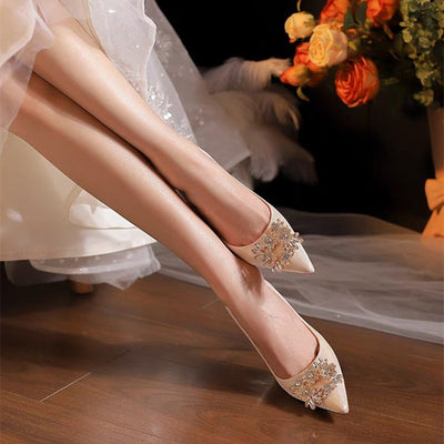 Elegant Stiletto Heels for Women's Bridal Party Shoes Xiuhe Gala Dress