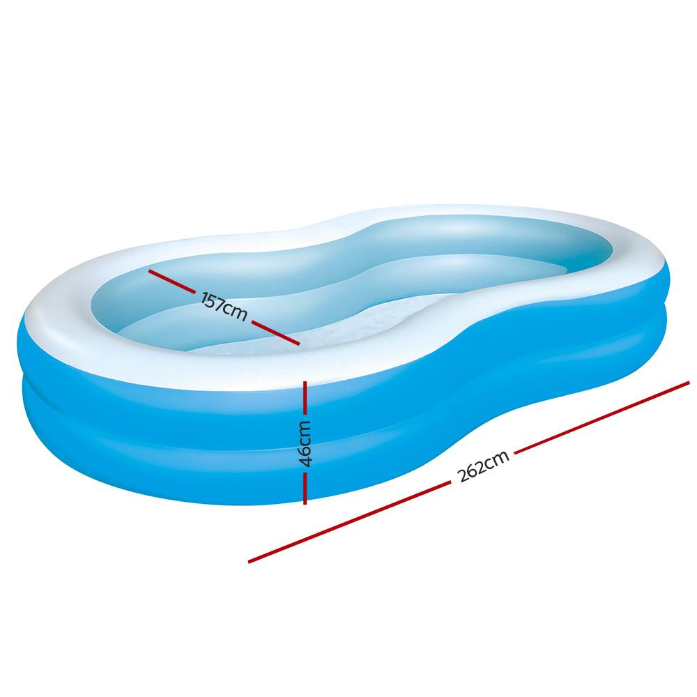 Bestway Kids Pool 262x157x46cm Inflatable Above Ground Swimming Pools