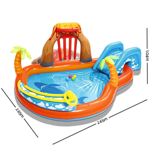 Bestway Kids Pool 265x265x104cm Inflatable Above Ground Swimming Play