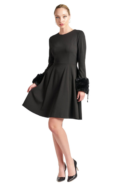 Caroline Faux Fur Dress
