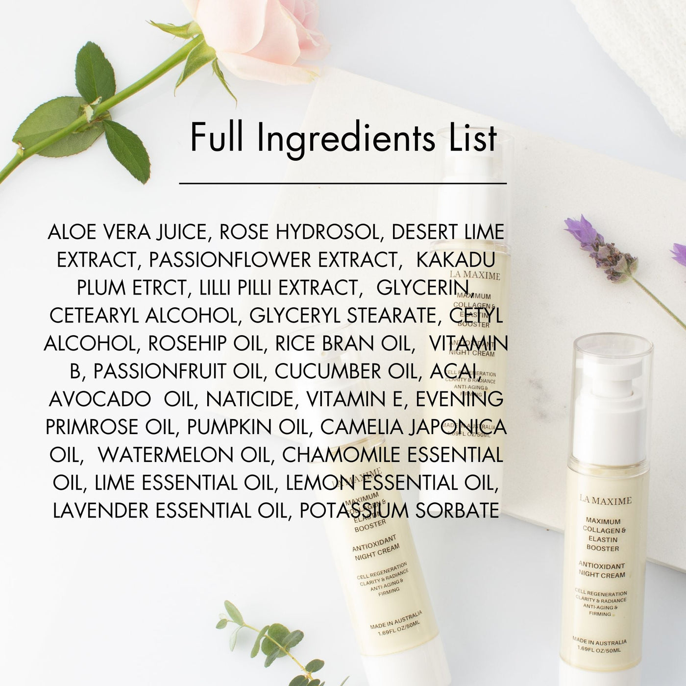 Maximum collagen & elastin booster antioxidant night cream