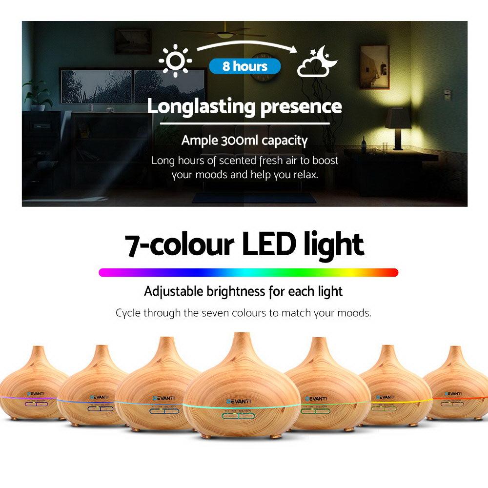 Devanti Aroma Diffuser Aromatherapy Humidifier 300ml