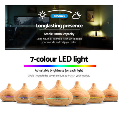 Devanti Aroma Diffuser Aromatherapy Humidifier 300ml