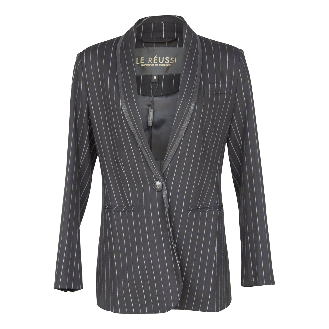 Pinstripe Elegance Blazer - Women’s Office Chic