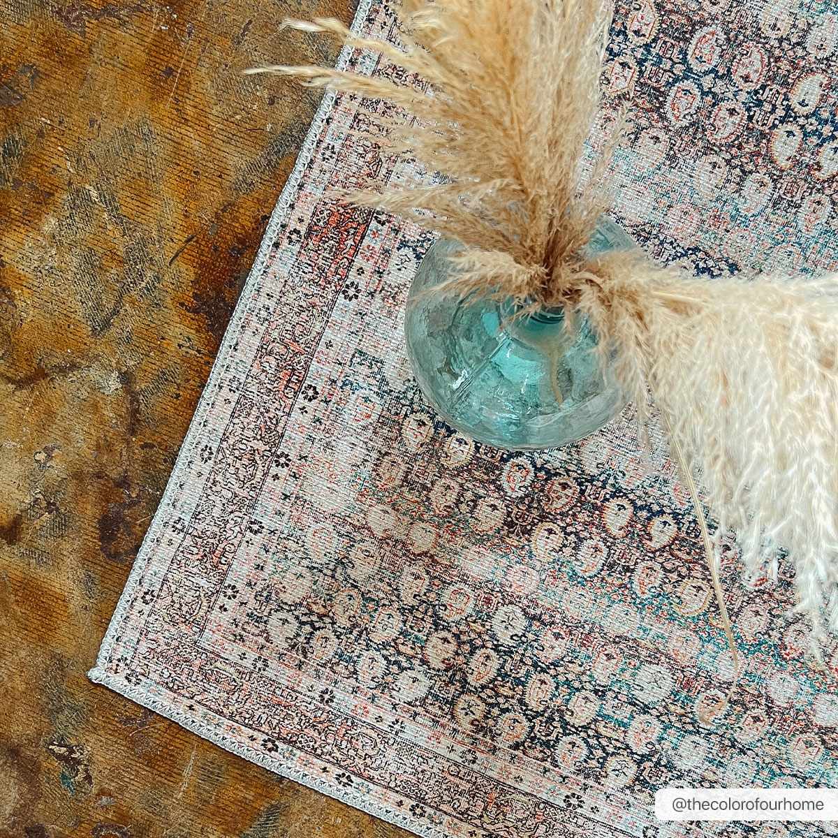 Rustic Charm Washable Area Rug - Maligaya Design