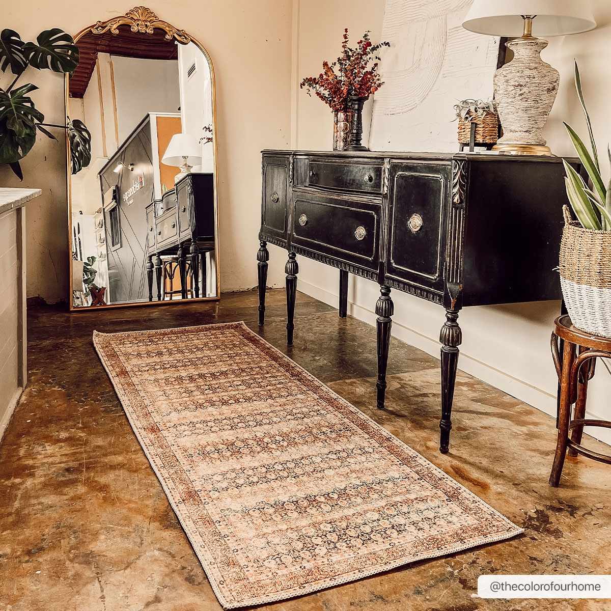 Rustic Charm Washable Area Rug - Maligaya Design