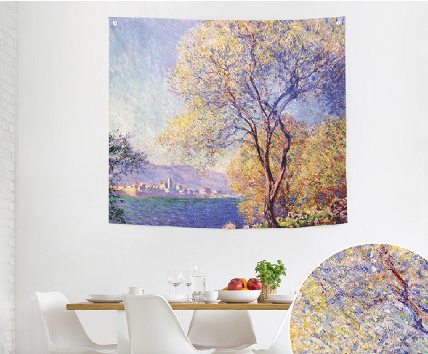 Antibes seen from the Salis garden  (by Monet) 150cm x 130cm
