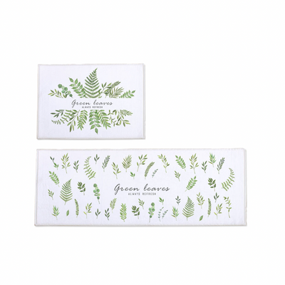 Green Leaves (Floor mat + Kitchen mat)
