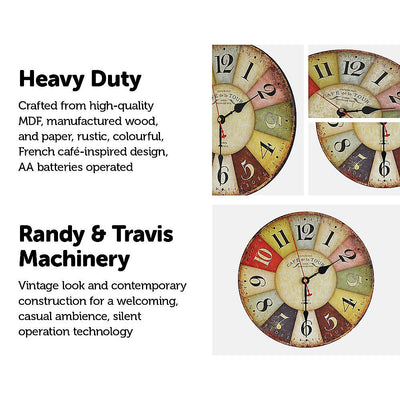 Large Colourful Wall Clock
