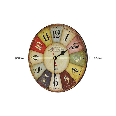 Large Colourful Wall Clock